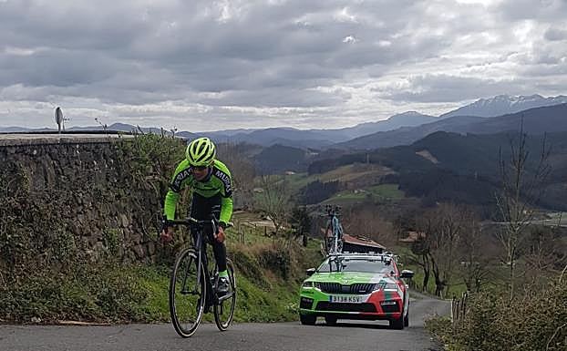 Oscar Rodríguez, en la subida a La Antigua.