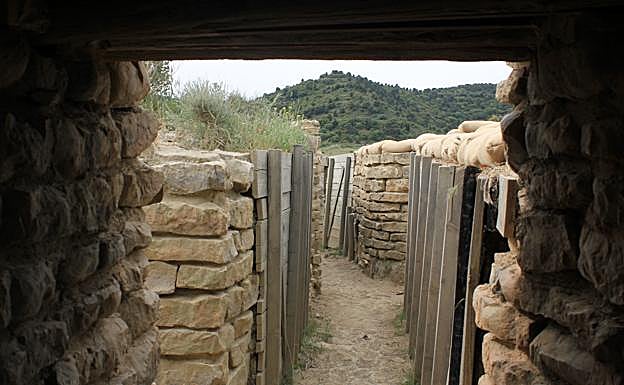 Trincheras de la Guerra Civil en la Ruta Orwell.