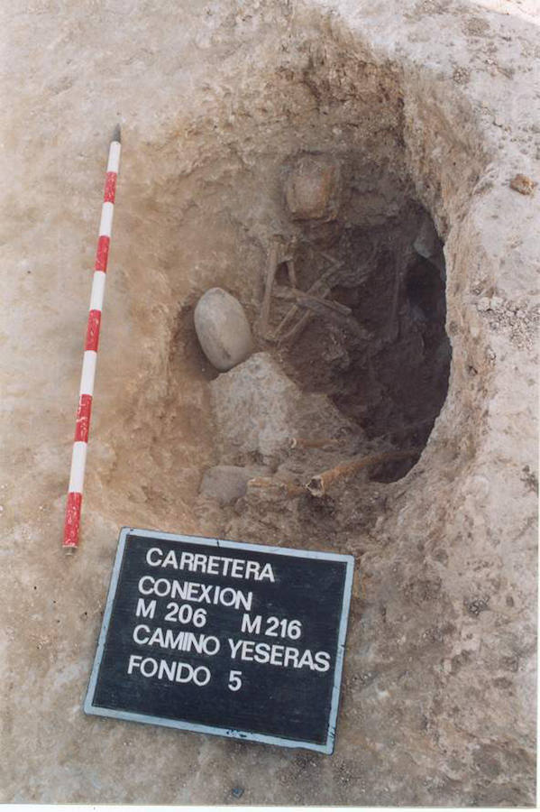Restos de un hombre hallados en Madrid, que tiene más de 4.000 años y ascendencia norteafricana.