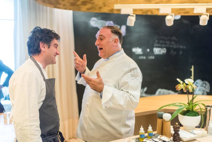 José Andrés (Washington). Febrero. José Andrés en Washington. Del lunes 12 al viernes 16 de febrero Josean Alija trabajó junto al chef astuariano José Andrés en su Minibar de Washington. Hicieron un menú compartido para 30 personas en dos servicios.