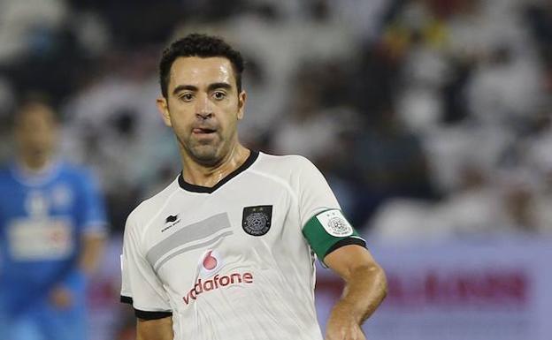 Xavi Hernández, con la camiseta del Al Sadd.