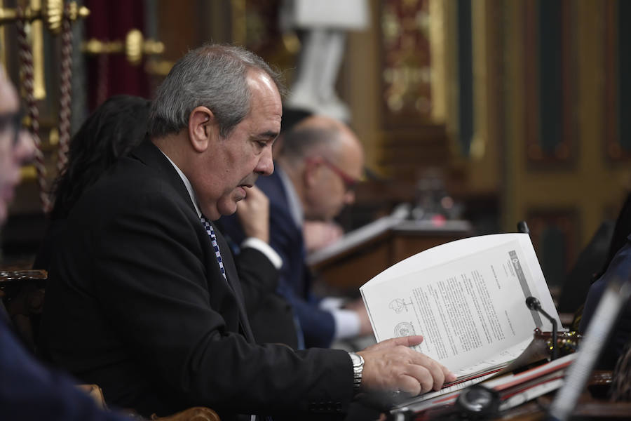 El concejal Koldo Narbaiza en el salón de plenos.