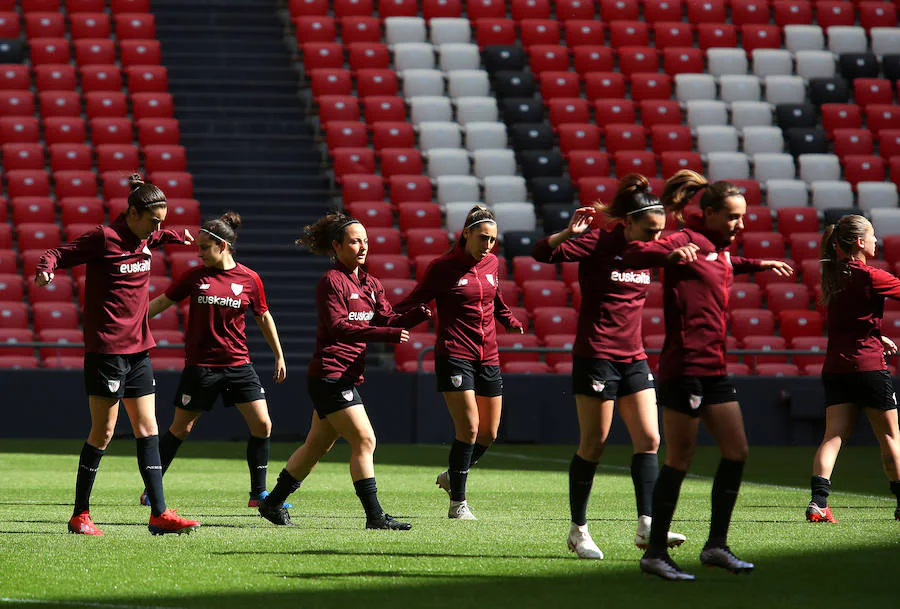 Fotos: El entrenamiento del Athletic femenino previo al partido contra el Levante en San Mamés