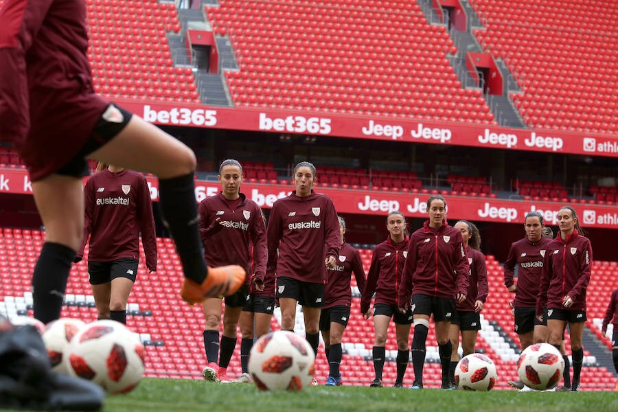 Fotos: El entrenamiento del Athletic femenino previo al partido contra el Levante en San Mamés