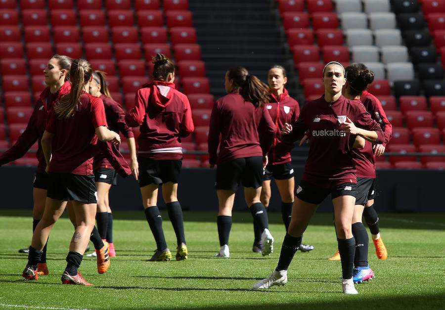 Fotos: El entrenamiento del Athletic femenino previo al partido contra el Levante en San Mamés