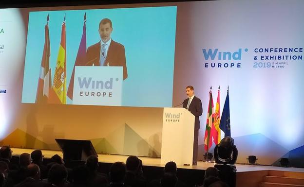 El rey Felipe VI durante su discurso.