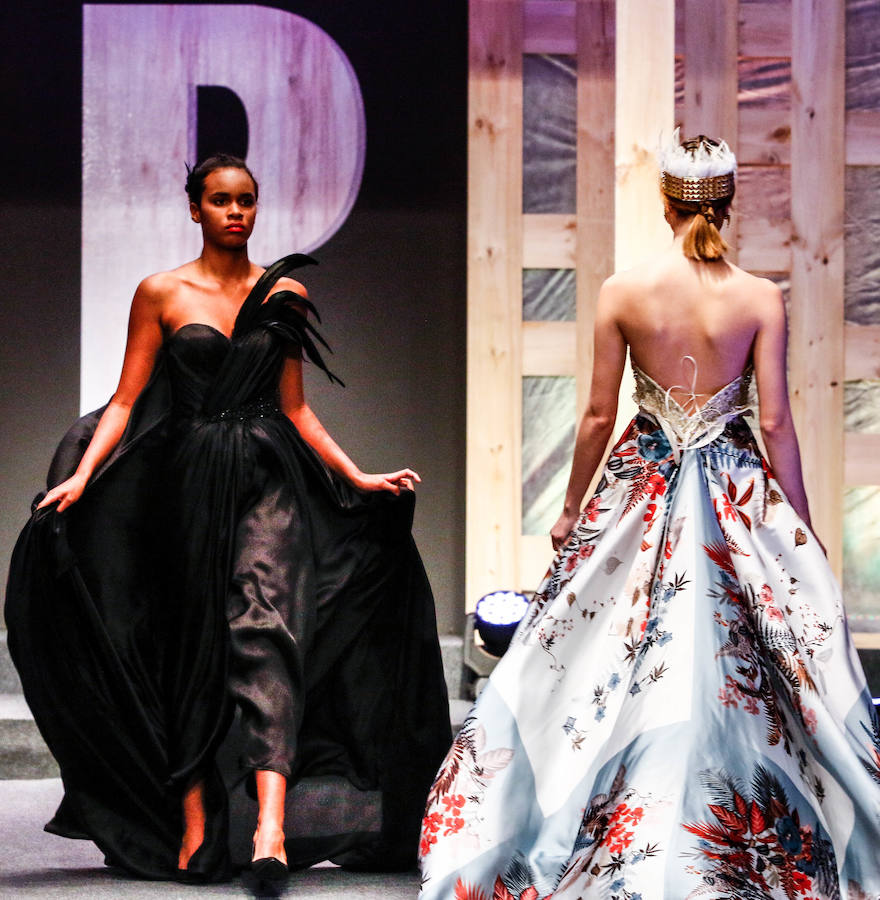 Los nuevos creadores pisan fuerte en la Pasarela Gasteiz On con originales looks, vestidos de ensueño, prendas recicladas y estilismos reivindicativos.