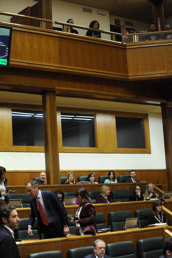 Alonso y el resto de compañeros del grupo popular abandonan el pleno.