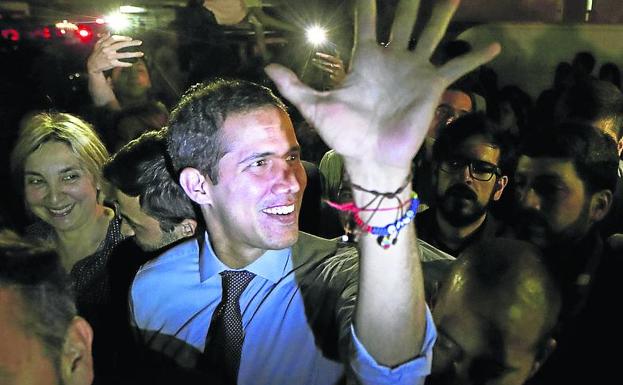 Juan Guaidó, el pasado martes en Caracas.