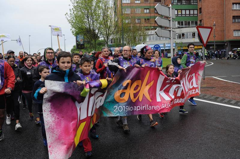 Las mejores instantáneas de la marcha en favor del euskera en la capital vizcaína