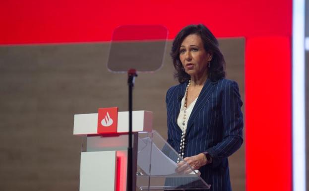 La presidenta de Banco Santander, Ana Botín. 