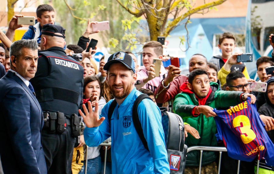 El equipo catalán ha llegado este martes a la capital alavesa para enfrentarse al Deportivo Alavés en una nueva jornada de LaLiga