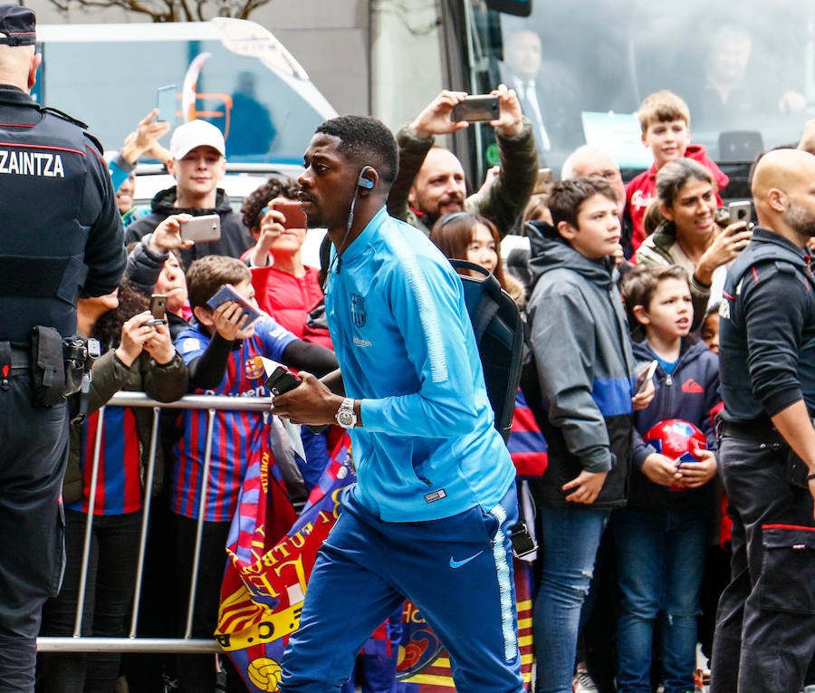 El equipo catalán ha llegado este martes a la capital alavesa para enfrentarse al Deportivo Alavés en una nueva jornada de LaLiga