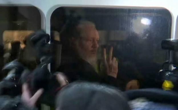 Julian Assange, el día de su detención.