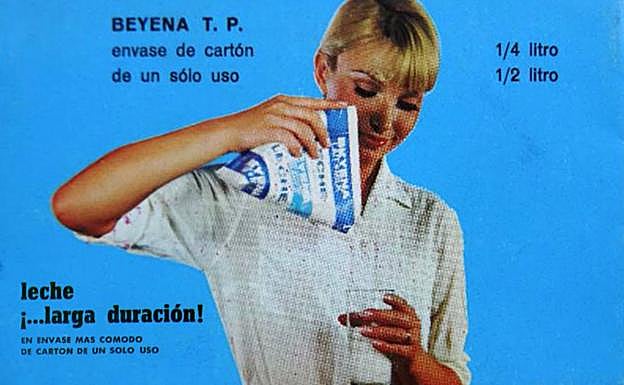 Calendario promocional de Beyena en formato Tetra Pak, 1969.