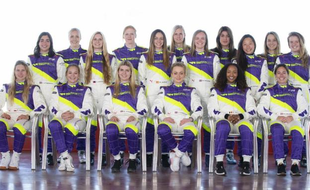 Las 18 pilotos que estrenarán la competición femenina representan a 13 países. 