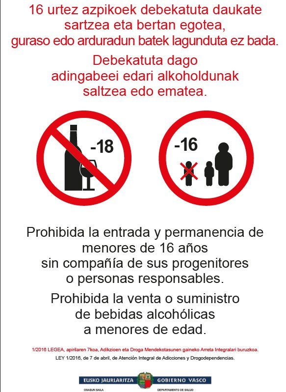 Fotos Los Carteles Que Prohibirán El Consumo De Alcohol Y El Acceso De Menores En Los Bares En 0332