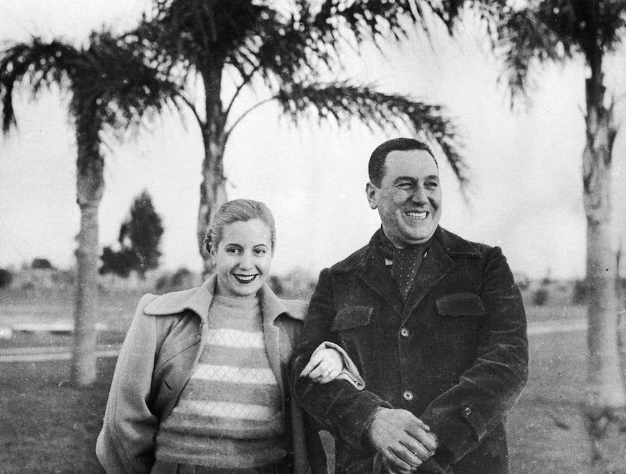 Juan Perón y su mujer Eva Perón.