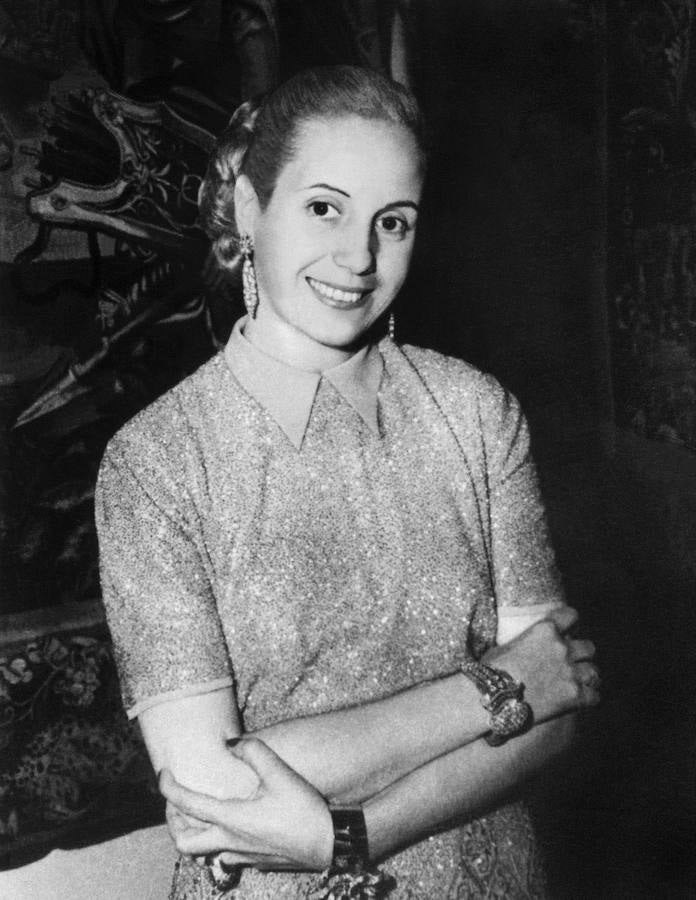 Un retrato de Eva Perón. 