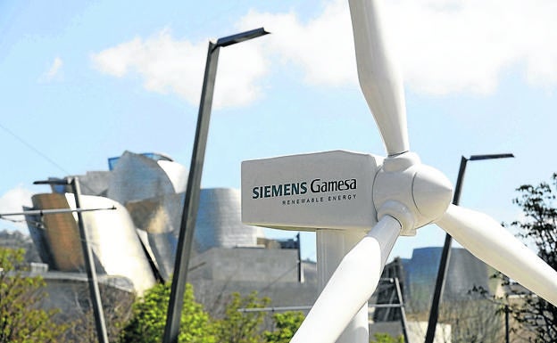 Molino de Siemens Gamesa en Bilbao el pasado marzo.