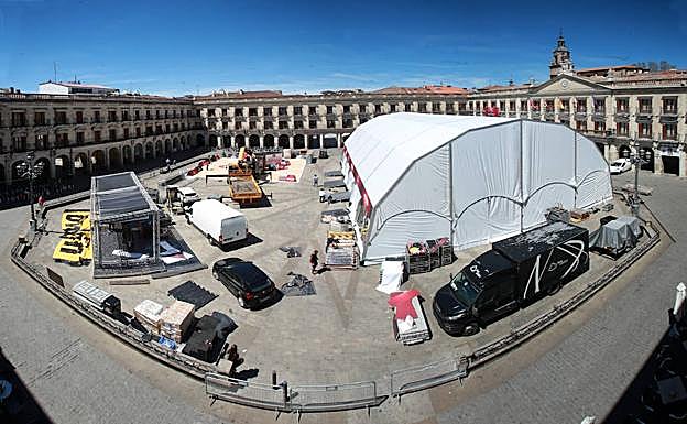 La Fan Zone de la plaza de España, uno de los centros neurálgicos de la Final Four.