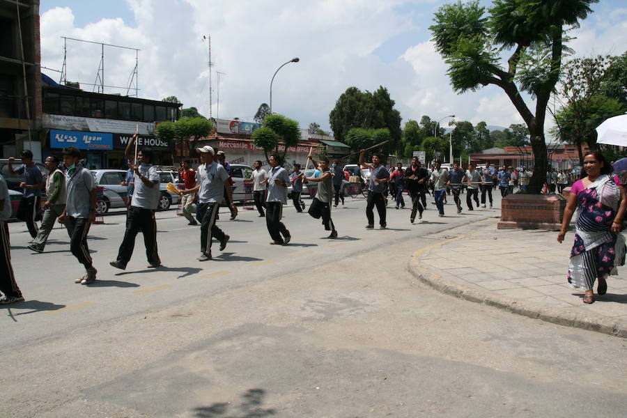 Manifestación en Katmandú.