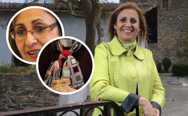 Los pañuelos al cuello son una de las señas de identidad del estilo de Arantxa Abecia.