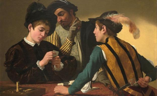 'Jugadores de cartas', Caravaggio (Michelangelo Merisi), 1595.