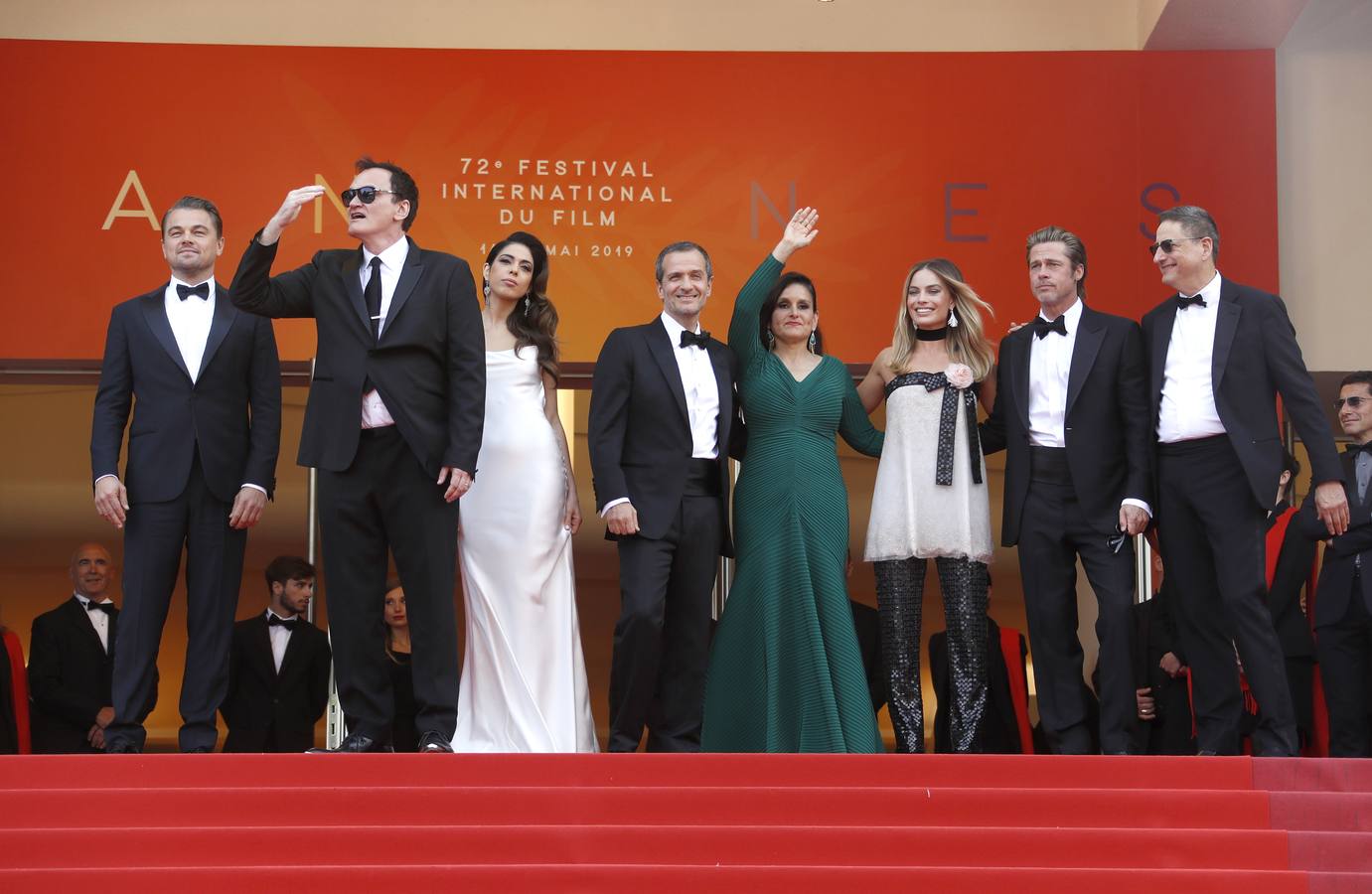 «Érase una vez en... Hollywood», de Quentin Tarantino, era una de las películas más esperadas del Festival de Cannes, y su alfombra roja no decepcionó