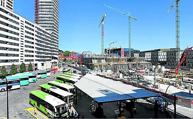 El bloque residencial más alto de Euskadi tendrá 119 metros de altura y se levantará sobre la Termibus provisional.
