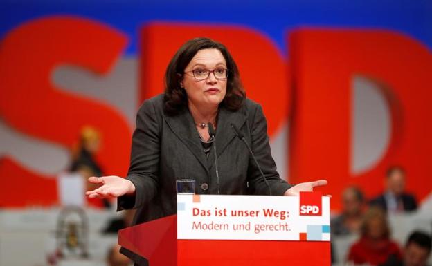 La líder de los socialdemócratas de Alemania anuncia que deja la presidencia del partido
