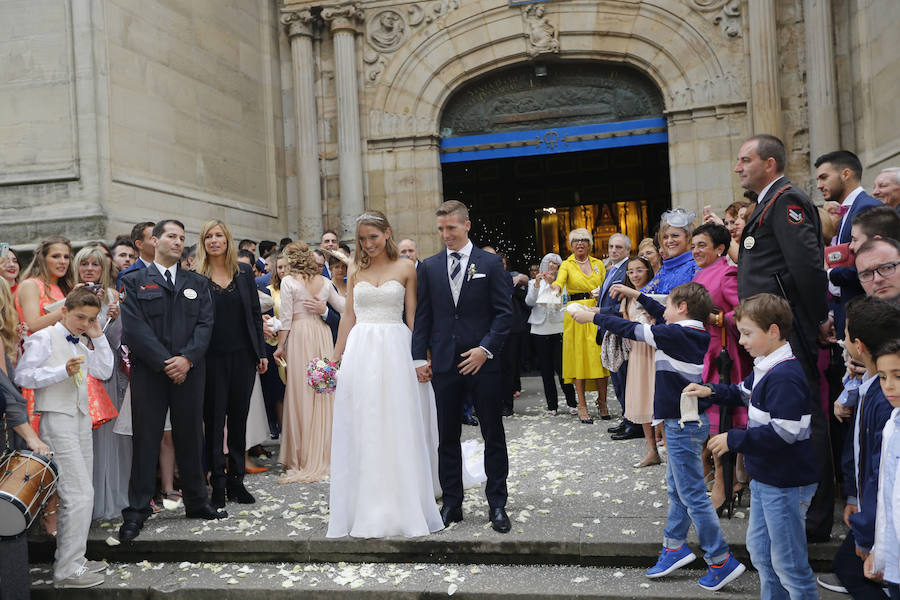 Iker Muniain y Andrea Sesma se casaron el 3 de junio de 2017 en la basílica de Begoña.