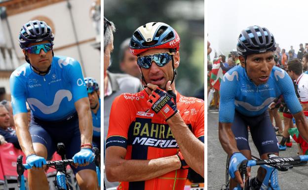 Landa, Nibali y Quintana.