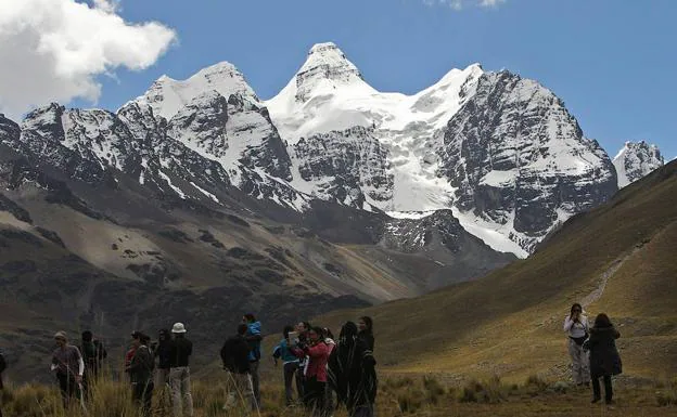 Glaciar boliviano del Tuni Condoriri. 