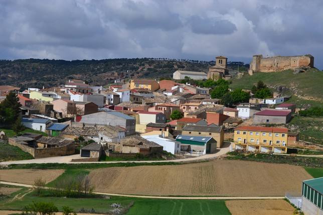 Vista aérea de Huerta de la Obispalía, Cuenca, Castilla la Mancha