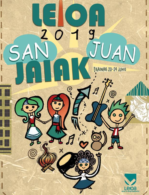 Cartel de fiestas de Leioa 2019.