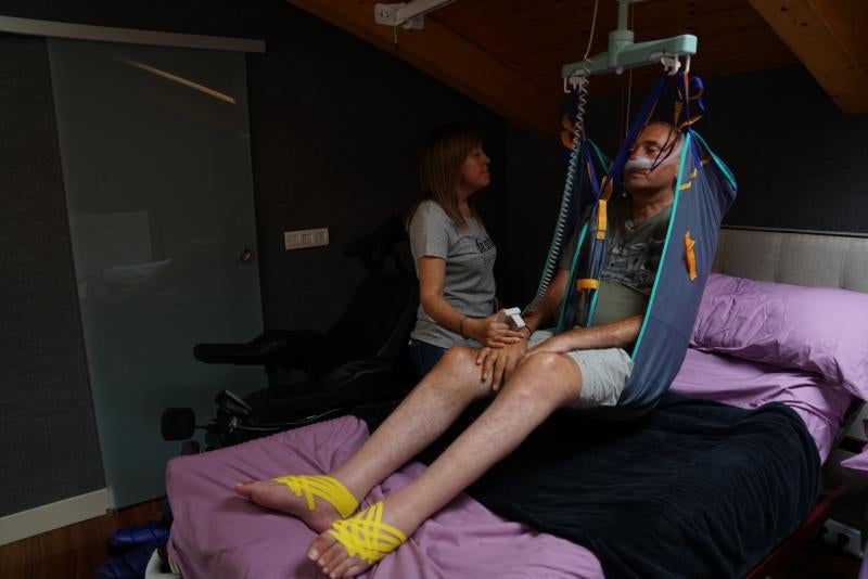 Fotos: Así es el día a día de un enfermo de ELA