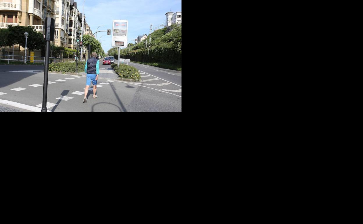 Paso de peatones de la calle Miracurz en el que se produjo la agresión mortal a Lancha.