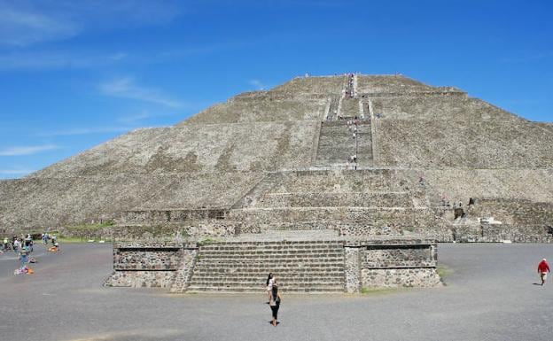 La Pirámide del Sol, en Teotihuacán (México). 