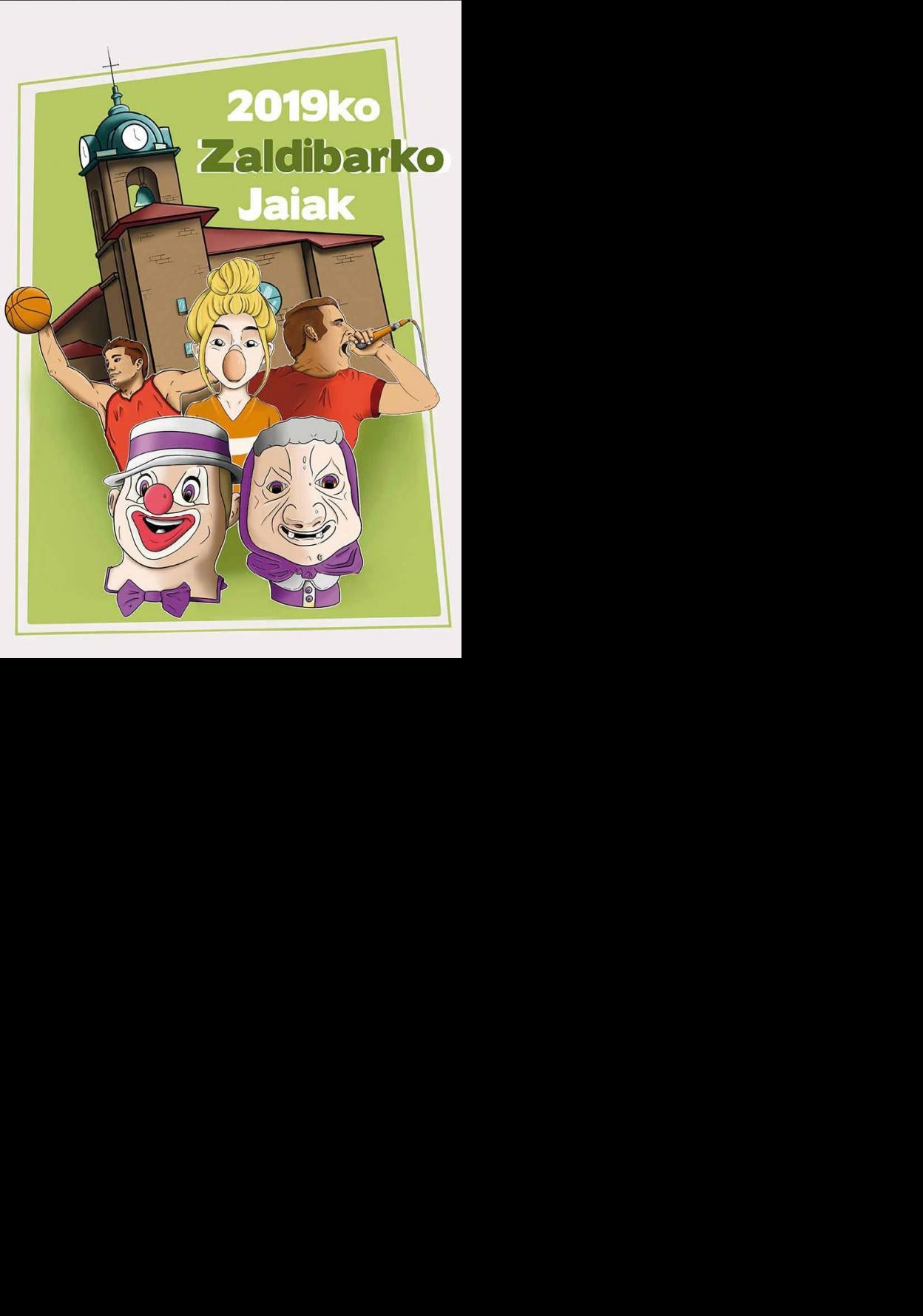 Cartel de fiestas Zaldibarko San Pedro Jaiak 2019.