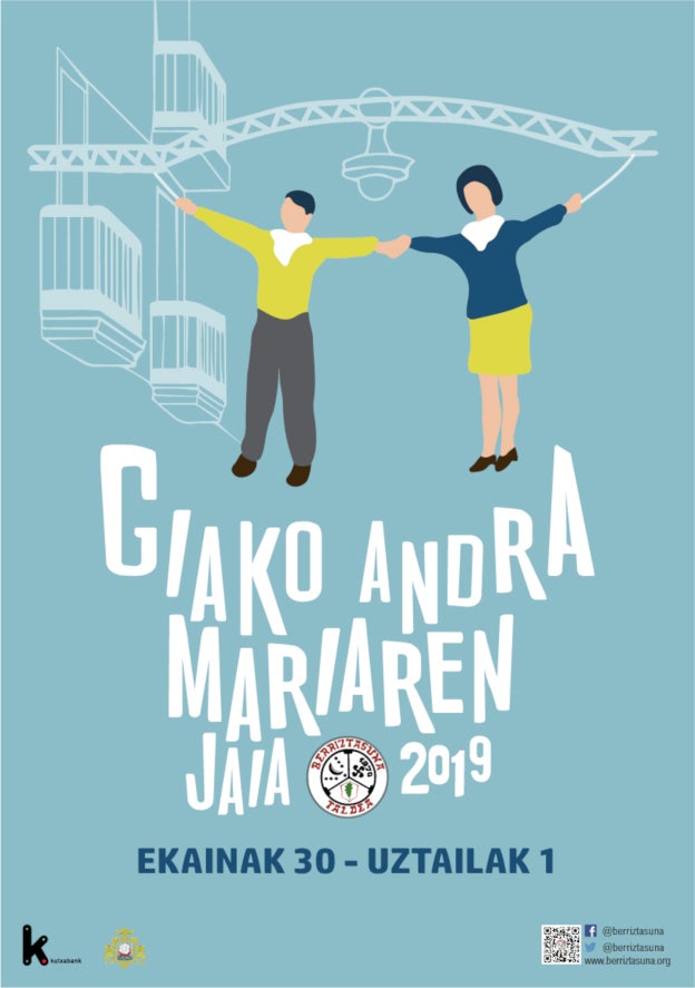 Cartel de fiestas Virgen de La Guía 2019 en Portugalete.