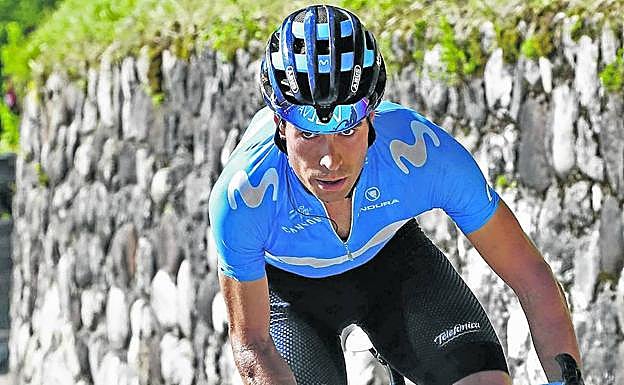 Mikel Landa, durante un ataque en el pasado Giro.