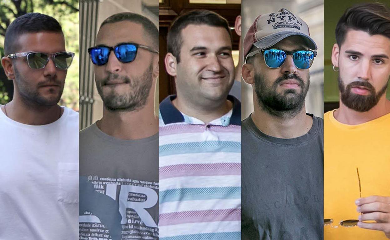 Fotomontaje de los miembros de 'La manada'. 