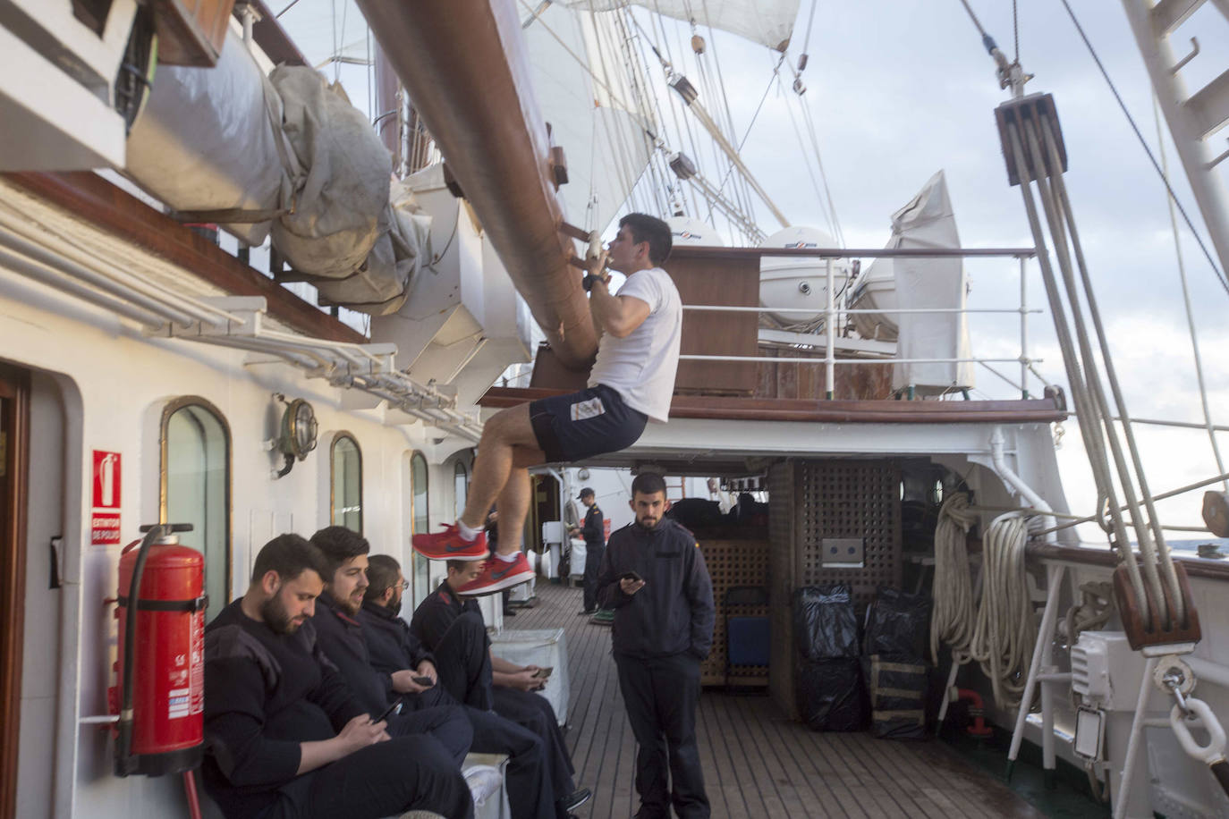 Una semana en el buque escuela 'Juan Sebastián Elcano'. 