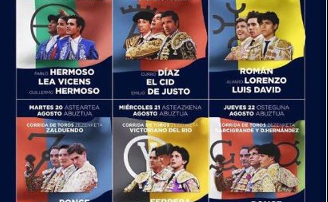 Cartel de las Corridas Generales de la próxima feria agosto de la capital vizcaína.