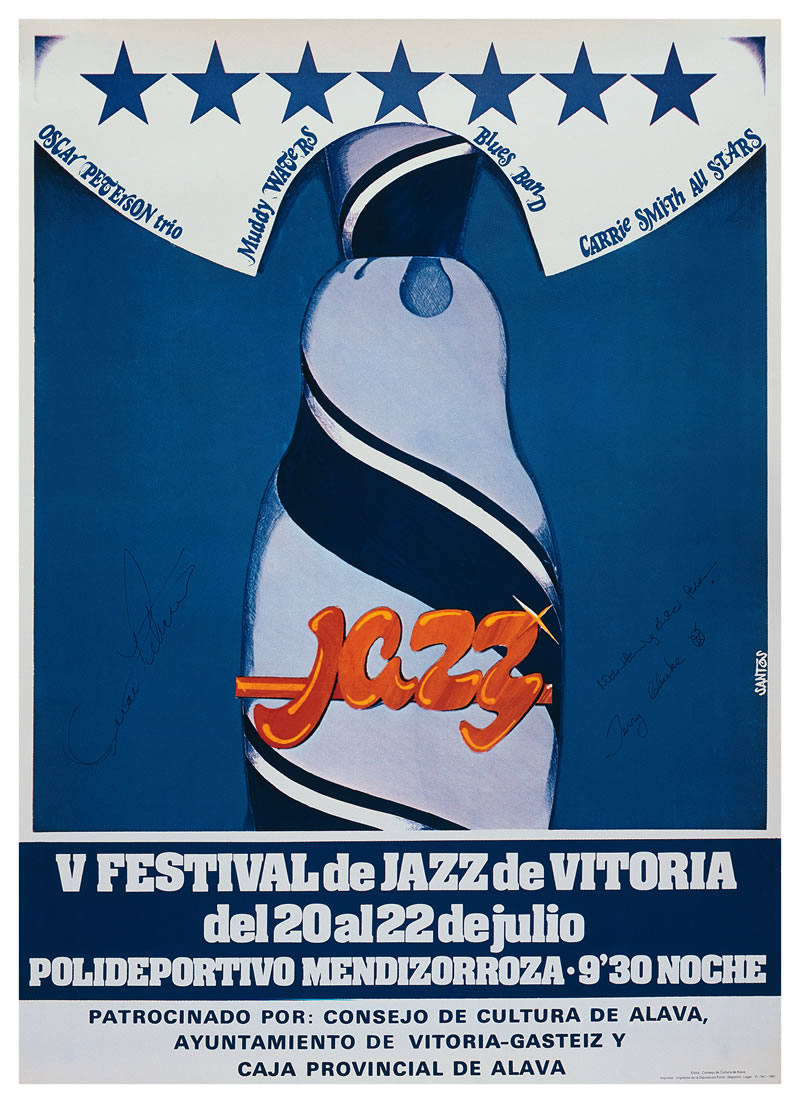 Cartel de 1981, quinta edición del Festival de Jazz de Vitoria