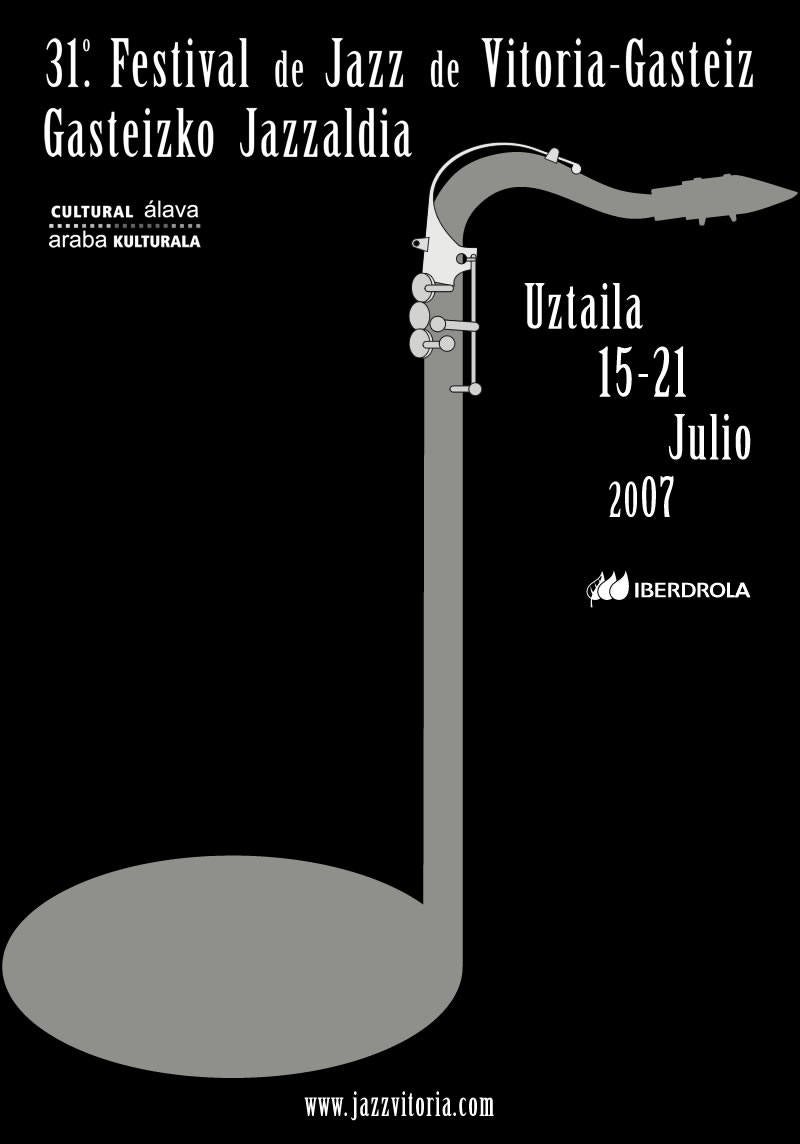 Cartel del 2007 del Festival de Jazz de Vitoria