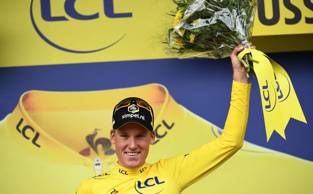 Teunissen, primer maillot amarillo del Tour 2019. 