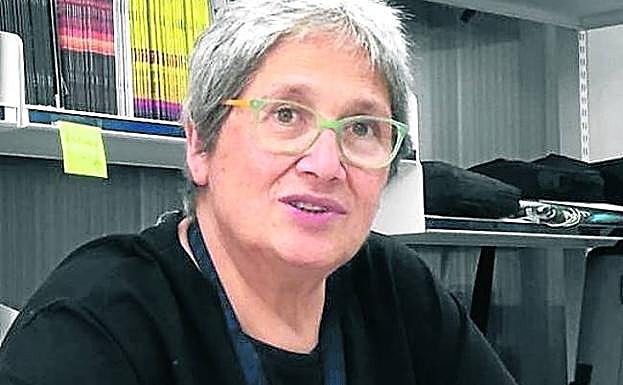 Olga Alarcón encabezó la pancarta en Madrid.