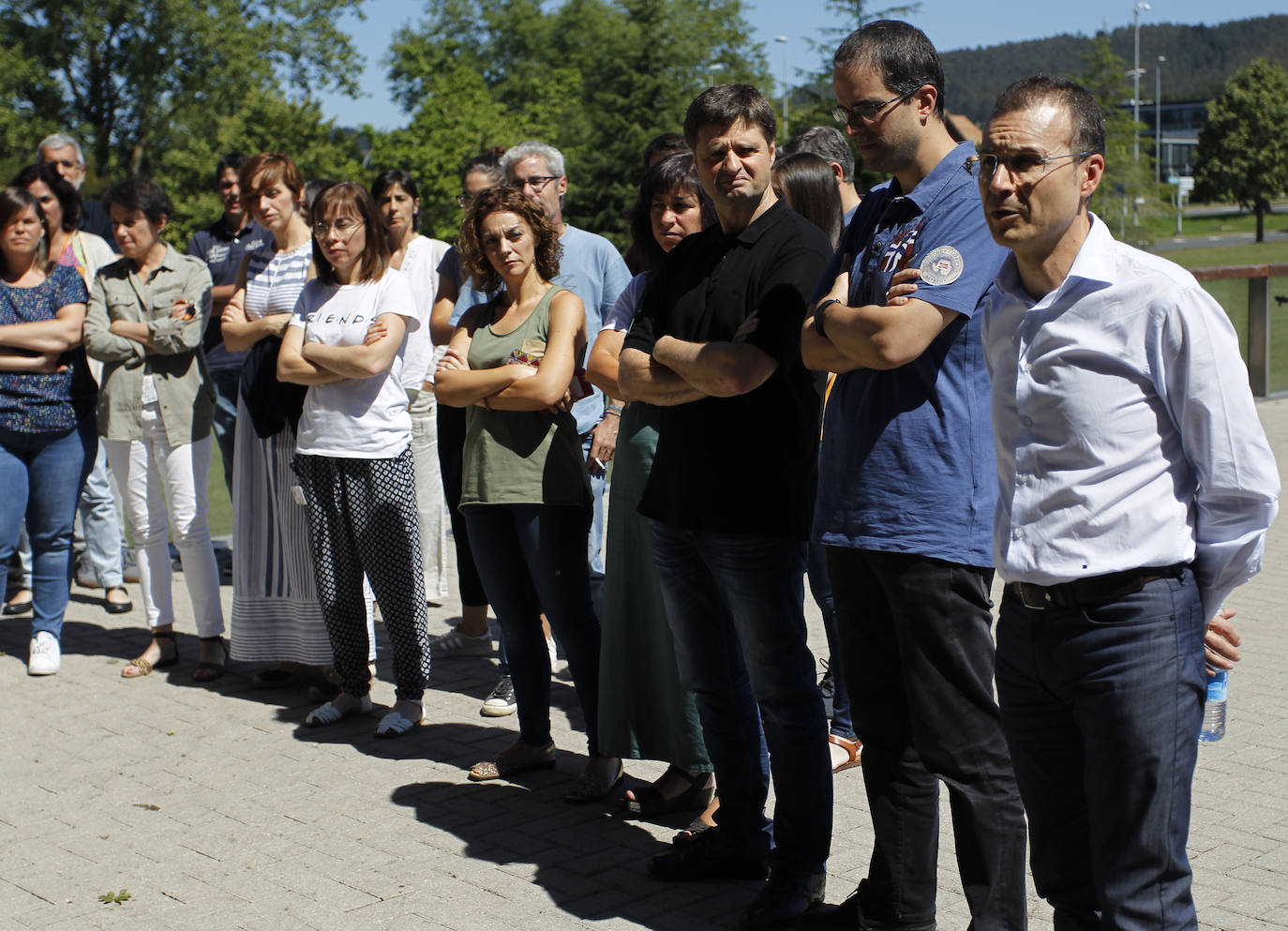 Fotos: La concentración de los trabajadores de Euskaltel, en imágenes